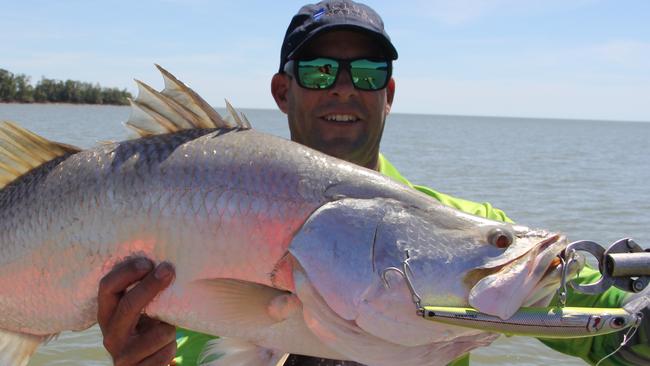 Chris Errity with a nice barra landed on a long shot bomber