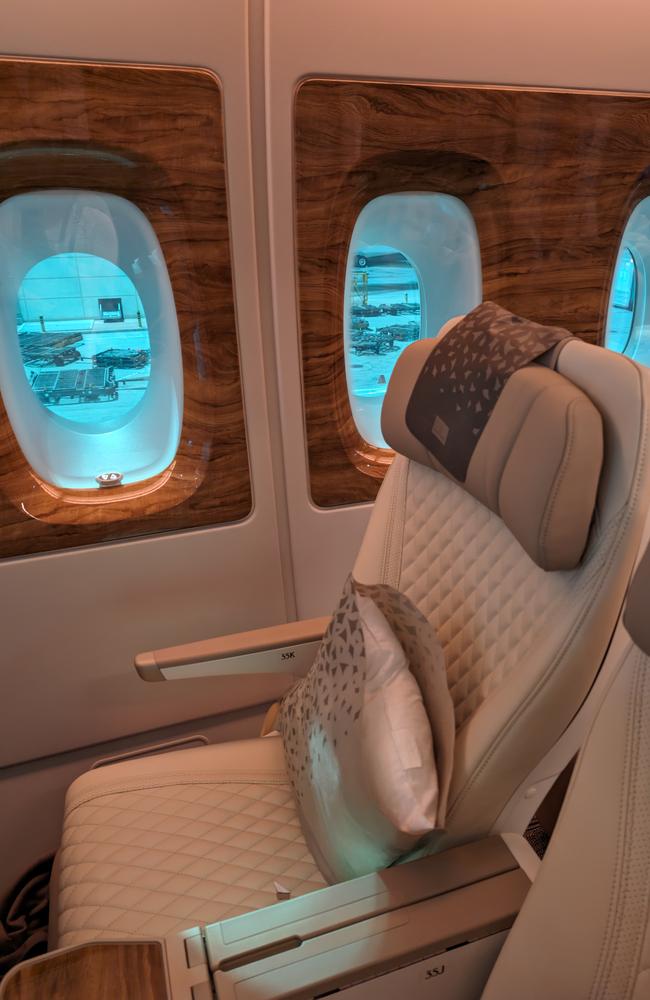 Premium economy bookings across all airlines are up year-on-year for a wide range of destinations for various reasons including comfort and luxury. Picture: news.com.au