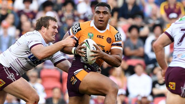 Tevita Pangai Jnr has been a breakout for Brisbane. (AAP Image/Dave Hunt)