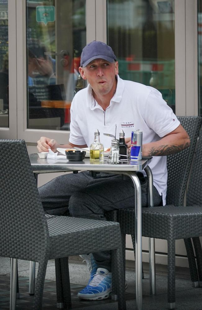 Convicted killer Christopher Clark Jones was snapped enjoying freedom in London after being granted parole 15 years into a life sentence. Picture: News Licensing / MEGA TheMegaAgency.com