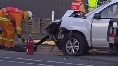 Three people were injured in a serious crash at Angaston. Picture: 7NEWS