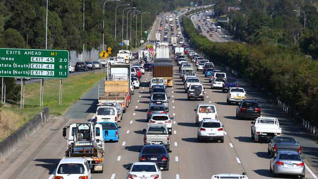 Now the M1’s a headache for commuters. Pic by David Clark