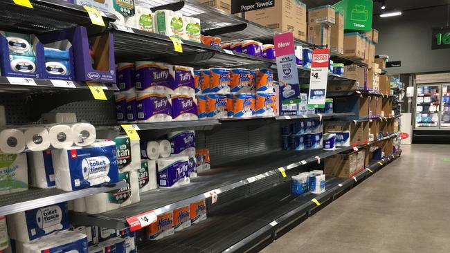 Coles has seen increased demands on toilet paper as Sydney’s northern beaches COVID-19 cluster grows. Picture: Monique Harmer