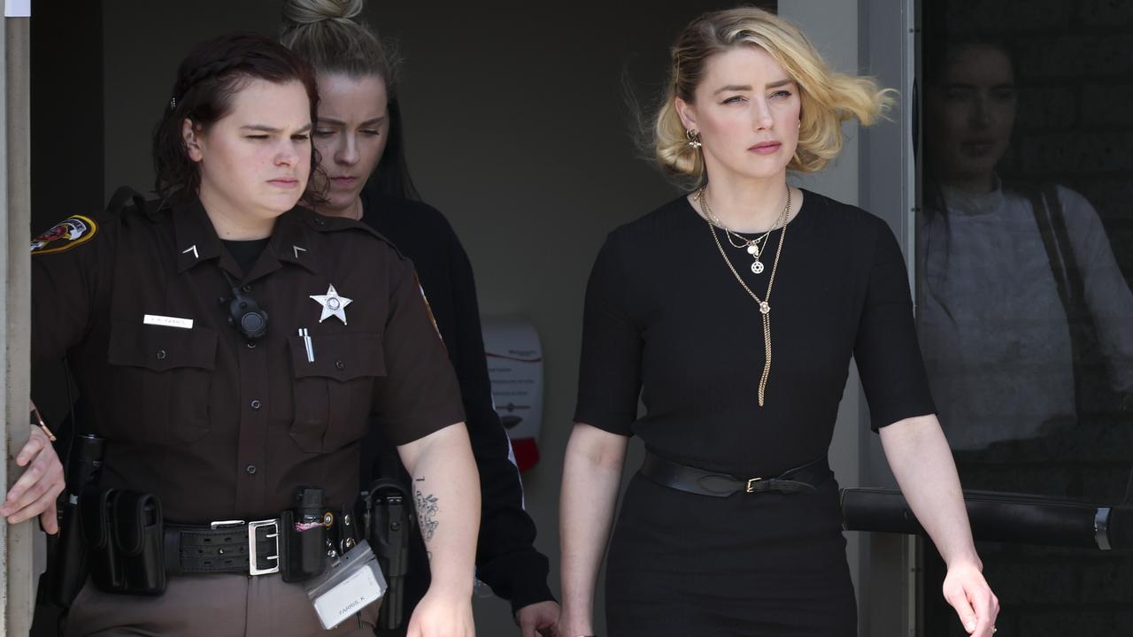 Amber Heard leaves the Fairfax County Courthouse after the verdict. Picture: Win McNamee/Getty Images