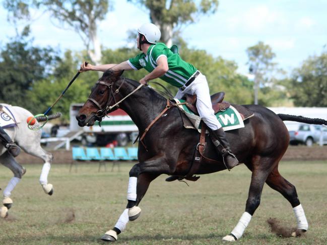 A Warwick player in action at the recent polocrosse championships. (Photo: File)