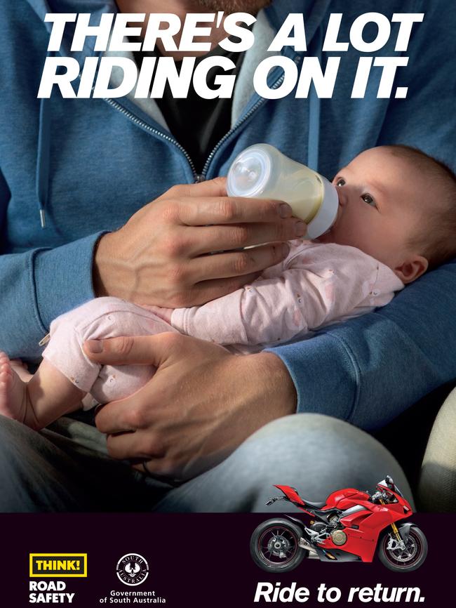 Motorcycles – there’s a lot riding on it – is SA Police’s first solo road safety campaign. Picture: SA Police