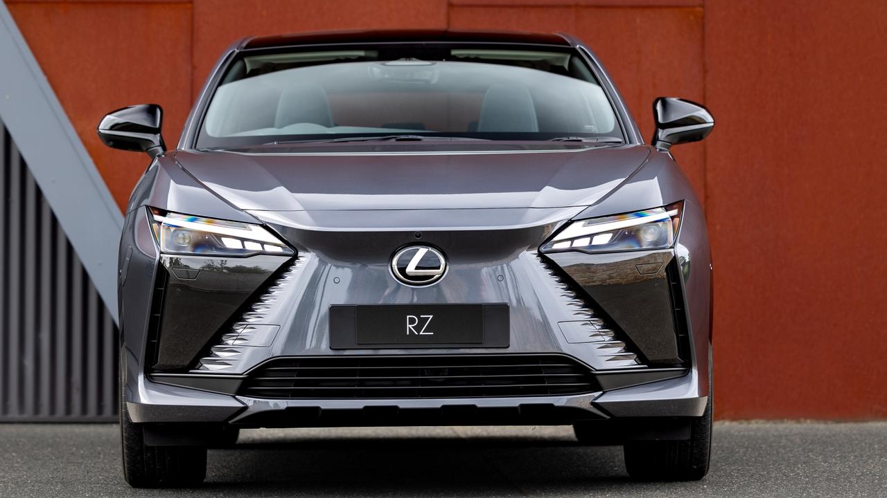 The RZ retains Lexus’s trademark, edgy front-end styling. Picture: Supplied.