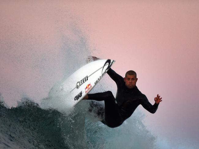 Bells Rip Curl Pro Mick Fanning surfing Bells in the pre dawn light. Picture: Jason Sammon Tuesday