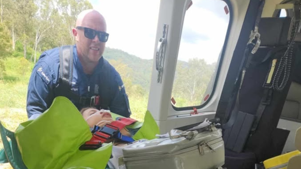 Ellie Hayes, 8, is being hailed as a hero for protecting her brother during a terrifying car crash in the Sunshine Coast Hinterland.