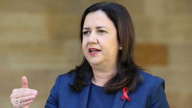 Queensland Premier Annastacia Palaszczuk speaks at a press conference where she announced the state will reopen its border with NSW. Photo by Jono Searle/Getty Images