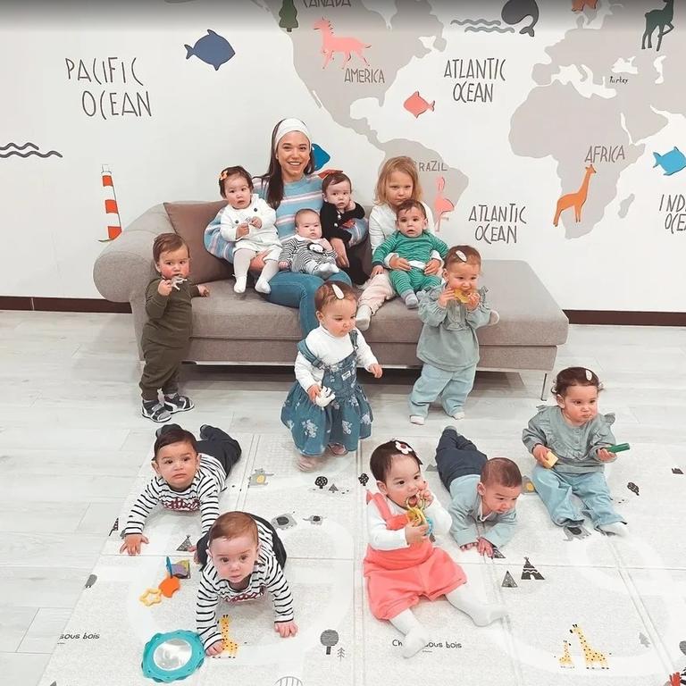 Kristina Ozturk, 24, from Batumi, Georgia, had 21 babies by surrogates. Picture: Instagram