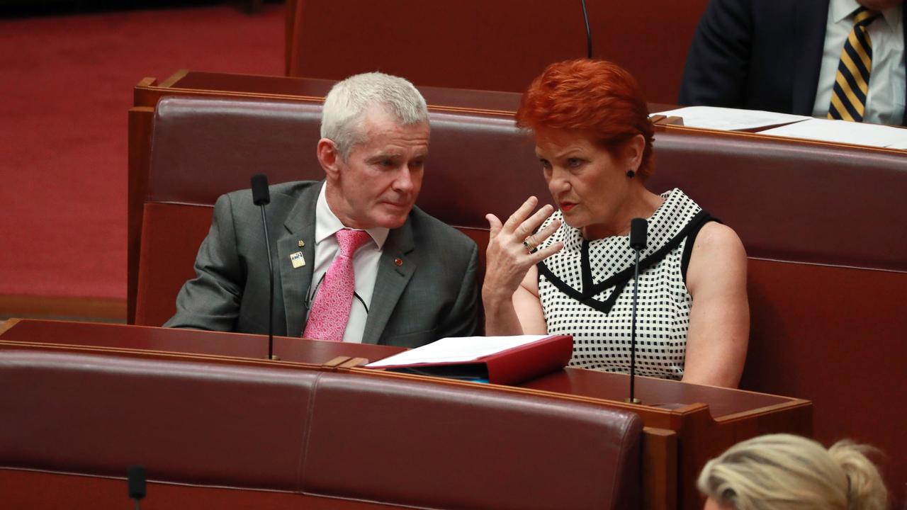 Senator Malcolm Roberts quizzed the new Senate president over the handling of question time. Picture: Gary Ramage