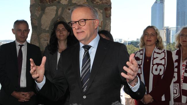 Anthony Albanese in Brisbane on Wednesday said his government was already ‘getting into’ the rorts in the NDIS system. Picture: NewsWire / Richard Gosling