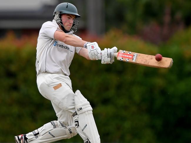 Whack: Box Hill’s Hayden Rayner pulls out his pull shot.