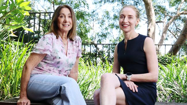 Linda Kavanagh, who was diagnosed with terminal melanoma, and Melanoma ­Institute Australia medical director Georgina Long. Picture: John Feder