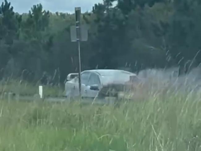 A car fire causes traffic chaos on Bruce Hwy at Sunshine Coast.