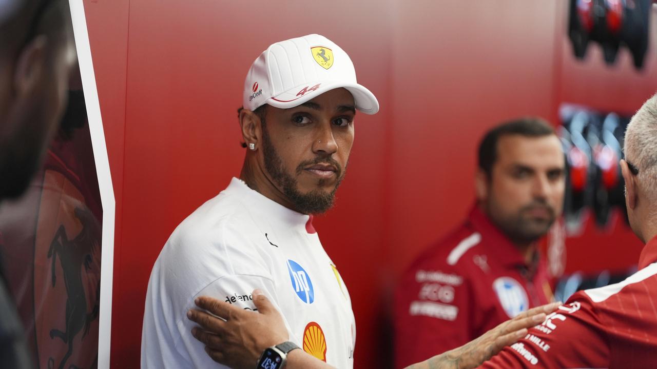 Hamilton was not happy with Ferrari’s strategy. (AP Photo/Rebecca Blackwell)
