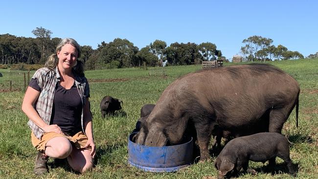 Eganstown pig farmer, Tammi Jonas.