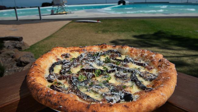 Slice of the action: pizza post surf sounds swell. Pictures: Tony Gough