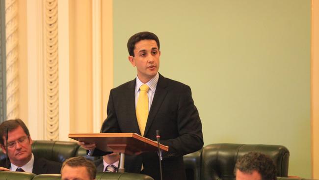 David Crisafulli giving his maiden speech in Parliament.