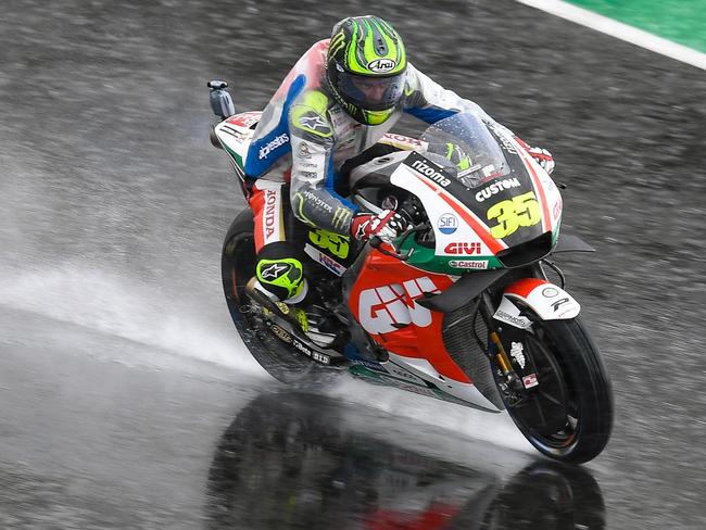 Wet weather has forced a schedule change for the MotoGP British Grand Prix. Pic: motogp.com