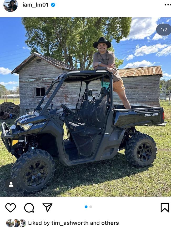 Rabbitohs star Latrell Mitchell has enjoyed time back home in Taree. Credit: Instagram