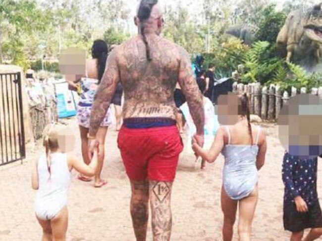 Chris Rymer visits ‘Wet’n’Wild with his family following his release from prison.