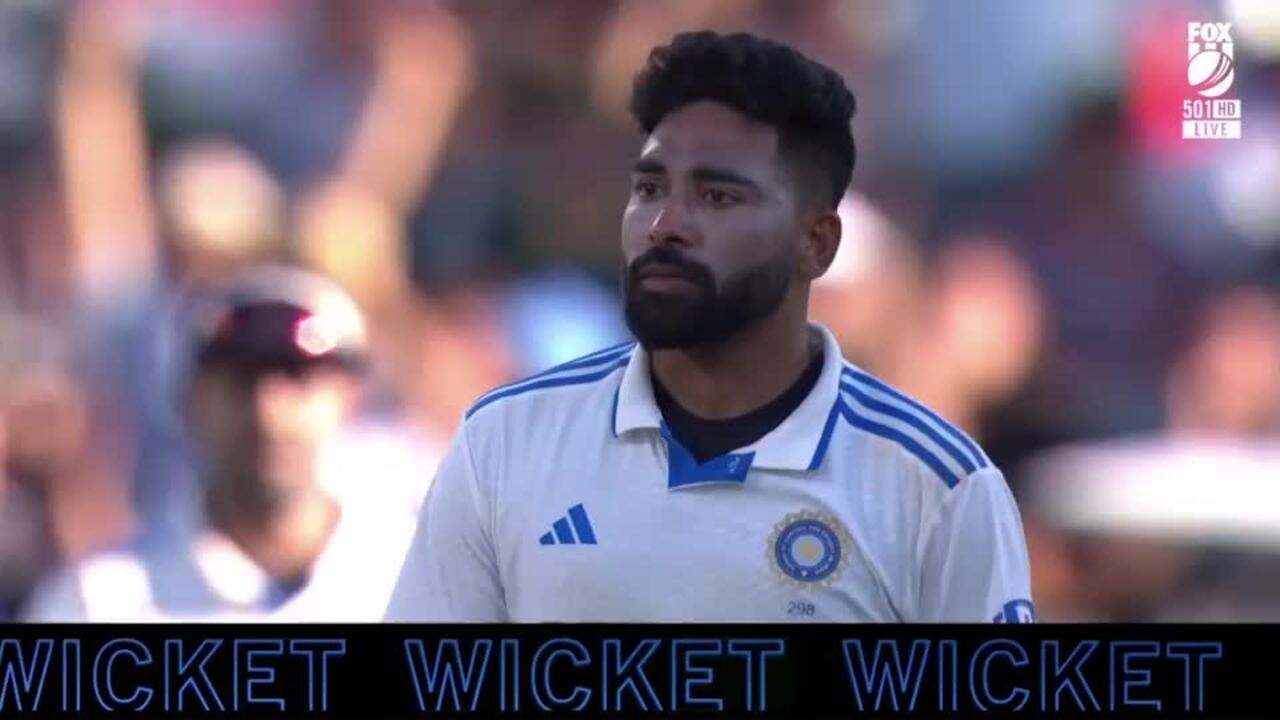 Mohammed Siraj's heated first innings