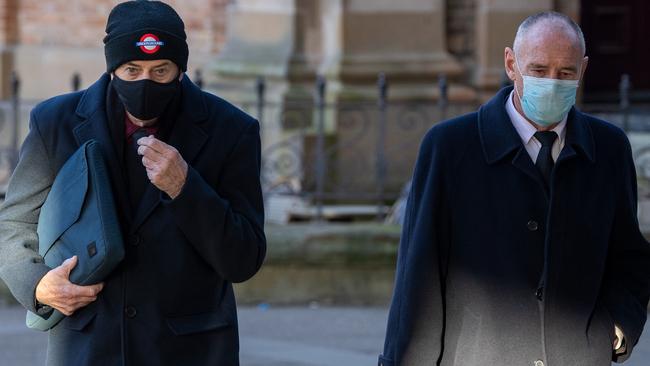 Peter Dawson and Chris Dawson at the Supreme Court of New South Wales. Picture: AAP