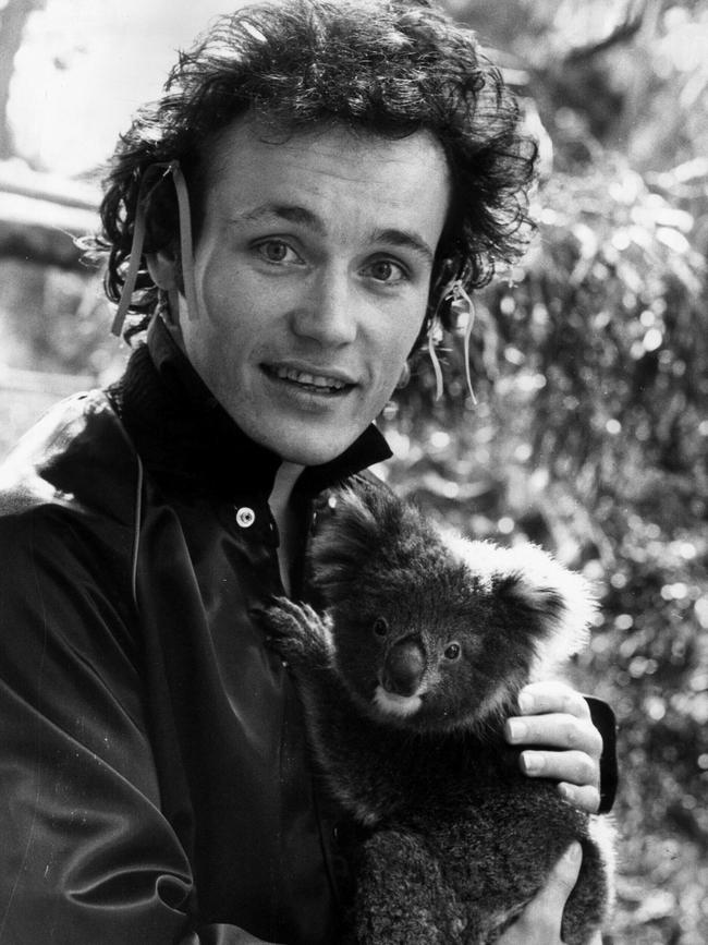 1981. Adam Ant of band Adam and the Ants, in Australia with a koala in 1981.