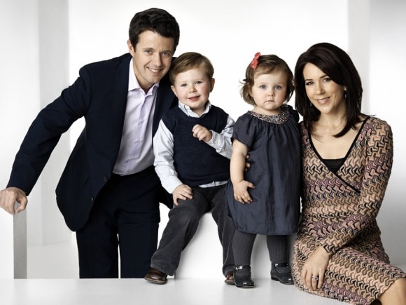 Steen Evald’s portrait for the royal couple’s five-year wedding anniversary in 2009, including Christian, 3, and Isabella, 2. Picture: Steen Evald