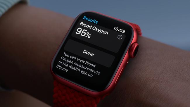 The new Apple Watch Series 6 features a blood oxygen monitoring system.