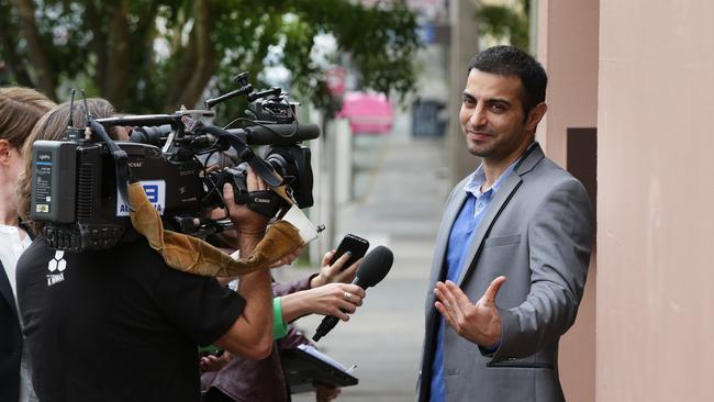 Yashar Shokrgozar, director of Marmonyx Stone, leaves Newtown Court. Marmonyx Stone is pursing Salim Mehajer for payment for a staircase they built in his Auburn home. Salim Mehajer did not attend court today.