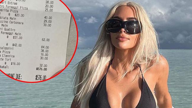 Kim K racked up a huge bill.