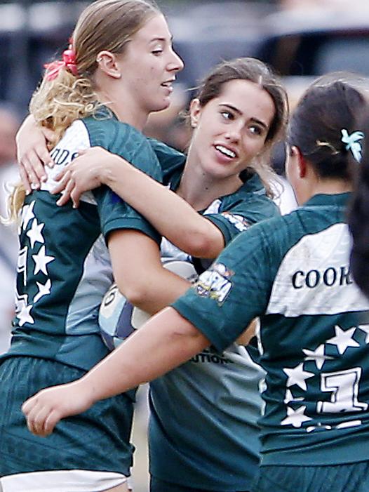 Cook Islands celebrate a try in the U18s