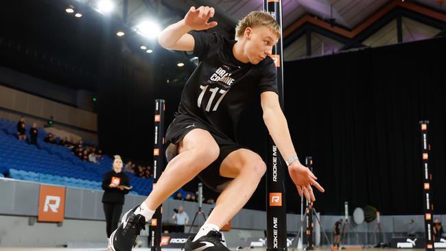 Zane Zakostelsky caught the eye of recruiters at the draft combine. Picture: Dylan Burns/AFL Photos via Getty Images