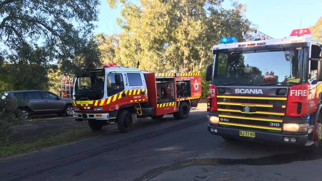 Fire crews at the incident in Kenthurst. Picture: Facebook