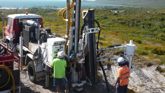 Drilling under way as Diatreme Resources Limited (ASX: DRX) expands its Galalar Silica Resource mining operations in Cape York. Picture: Supplied