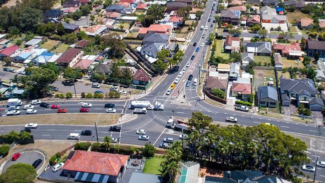 Stacey St, Bankstown, before the stage two works begin. Picture: RMS