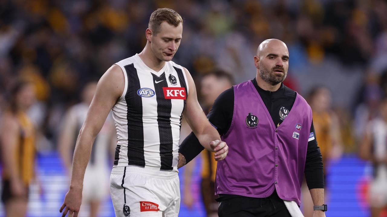 The game caused casualties for the Pies. Picture: Darrian Traynor/Getty Images