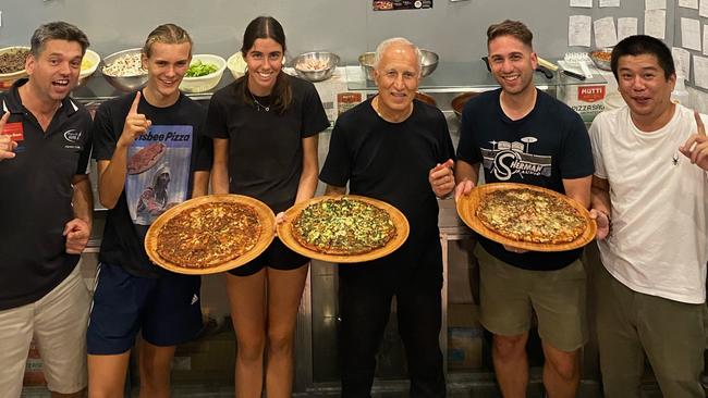 Number One!.Some of the winning crew at Bambino's Pizza and Pasta at Hornsby. (Left to right): Dave Pajic, Ezra Badger, Julia Baxter, Michael Tassone, Anthony Tassone and Bill Trinh. Picture: Supplied