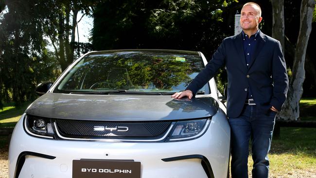 BYD CEO Luke Todd says salary sacrifice helps make EVs cheaper. Picture: David Clark