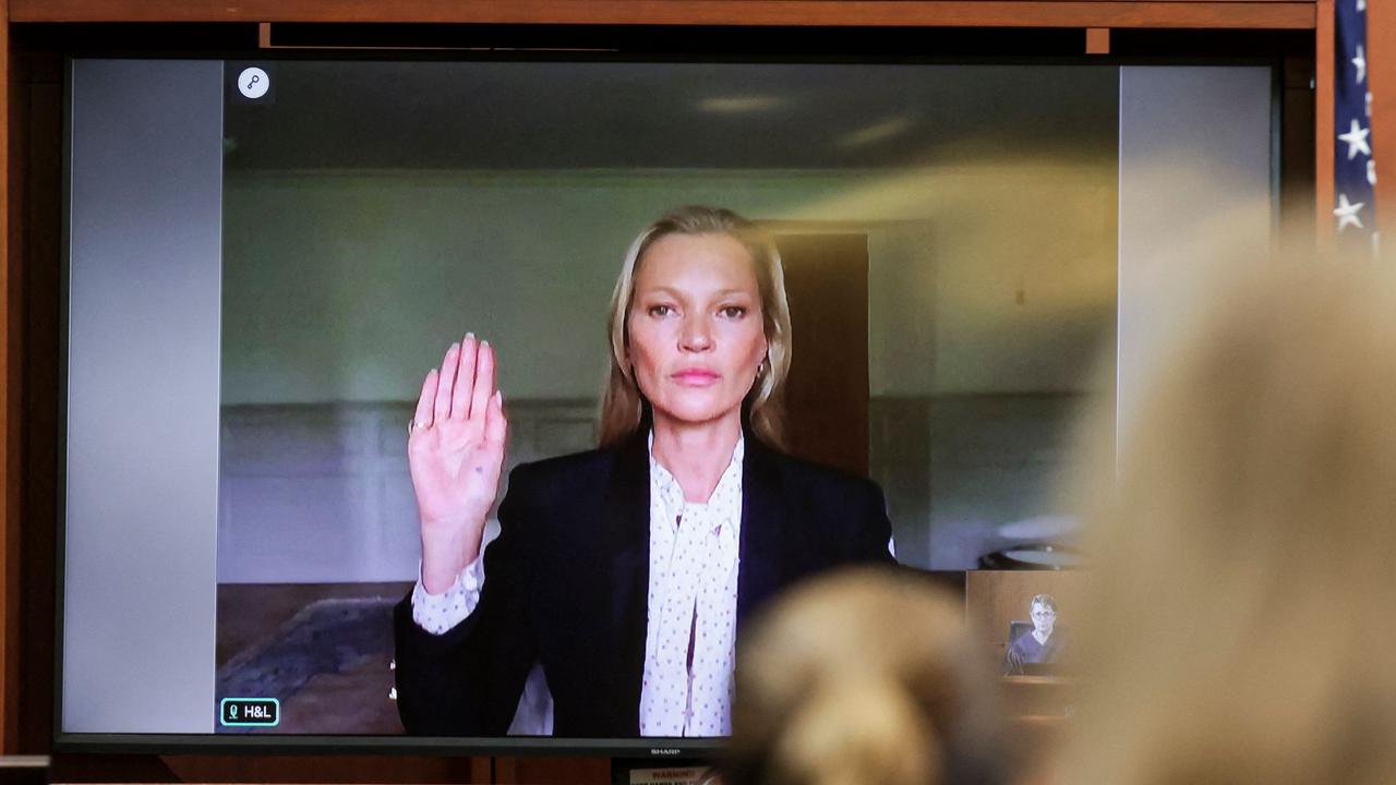 Depp’s ex Kate Moss gave evidence on Wednesday. (Photo by EVELYN HOCKSTEIN / POOL / AFP)