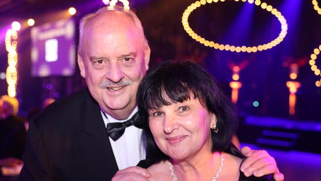 Nick Scott and Irene Scott at the Gold Coast Business Excellence Awards Gala 2023 at The Star Gold Coast. Picture: Portia Large