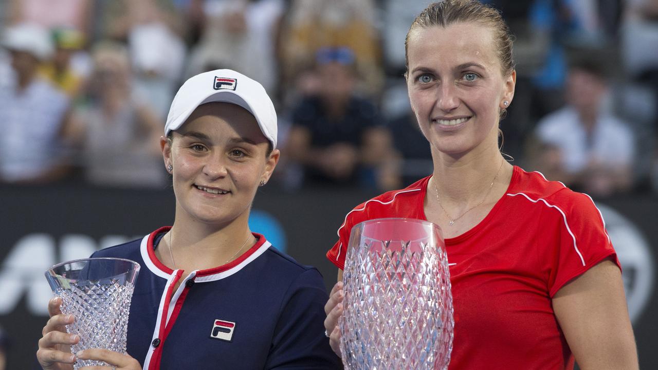 Australia’s leading player Ash Barty and Czech Petra Kvitova are among the world’s leading players expected to come to Adelaide. Picture: Craig Golding/AAP