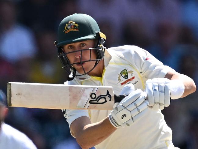 Australia's Marnus Labuschagne has been guilty of making starts but not going on with them. Picture: Paul Ellis/AFP