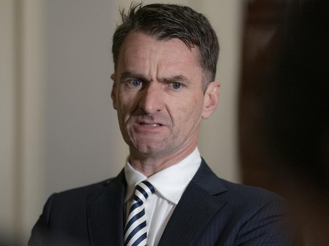 MELBOURNE, AUSTRALIA - NewsWire Photos 27 MARCH 2023:Newly elected liberal Mr Nick McGowan  arrives to the Victorian Liberal MPs meeting called by John Pesutto to have Moira Deeming  expelled.Picture: NCA NewsWire / Luis Ascui