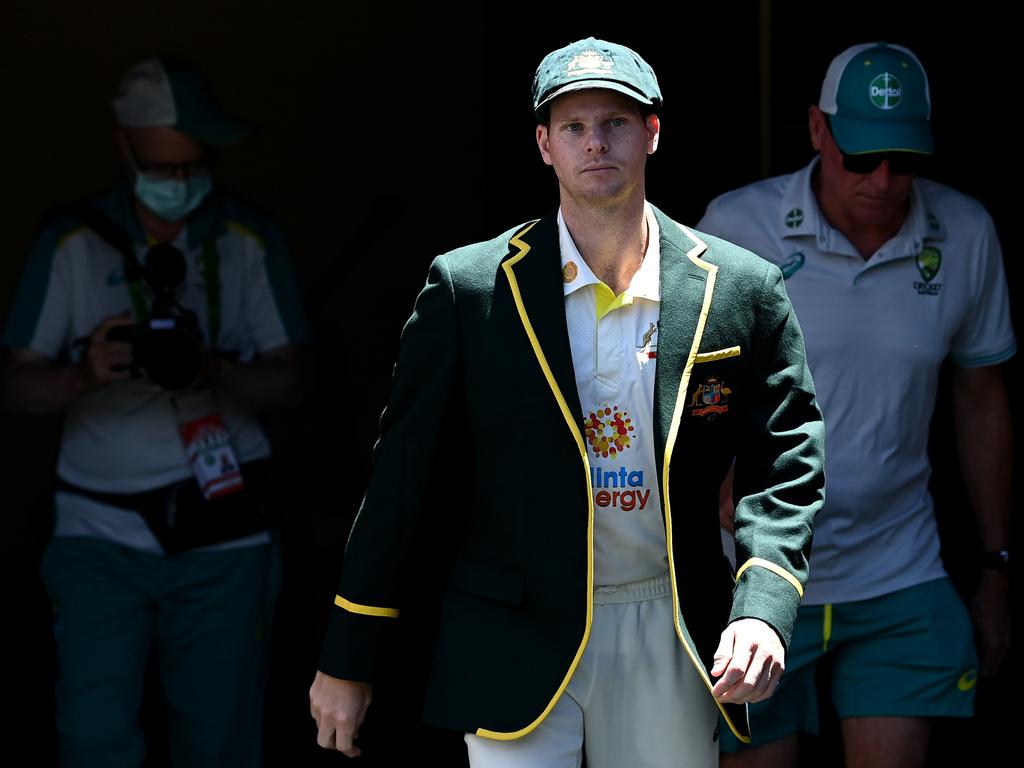 Smith is leading Australia for the first time since being stripped of the captaincy in 2018. Picture: Quinn Rooney/Getty Images