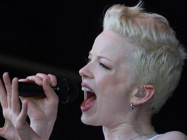 28/1/2002. Shirley Manson of Garbage at the Big Day Out. Digital image. NO SALES.