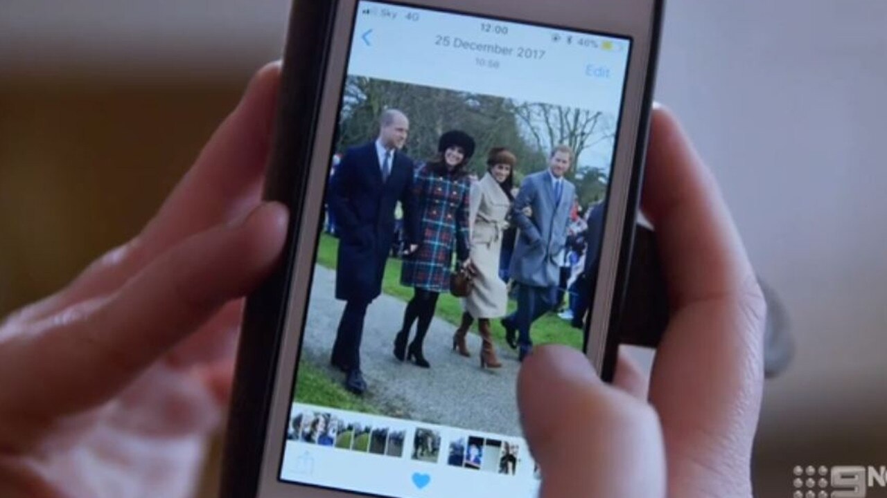 Ms Anvil took one photo of the young royal couples as a keepsake. Picture: Channel 9